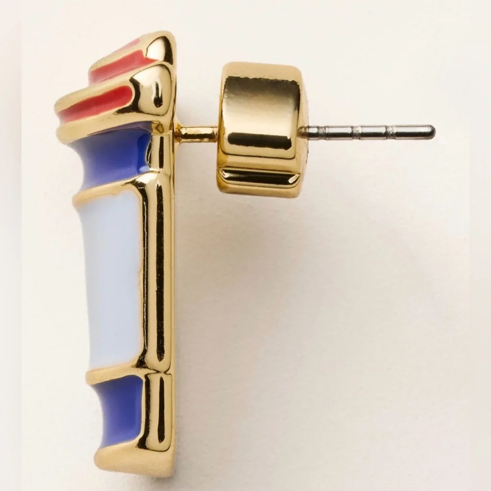 PICK (1) KATE SPADE NEW YORK STUD EARRING DAISY,CUP,FRIES,SUNGLASSES,STRAWBERRY - Picture 5 of 9